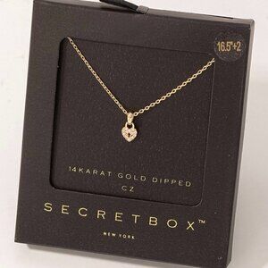 1 LEFT!! 14K GOLD HEART LOCK NECKLACE